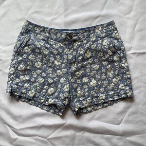 Old Navy Ladies Everyday Shorts High Rise Size 10 Blue with floral print